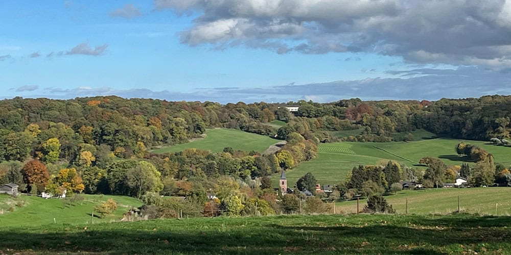 blik op Krijtlandpad Zuid Limburg