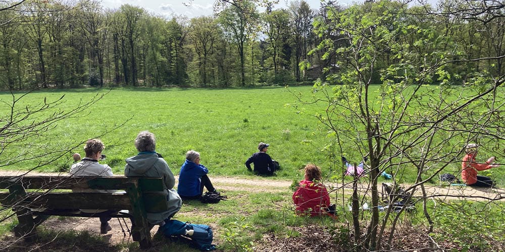 rustmoment tijdens wandeling Renkums Beekdal